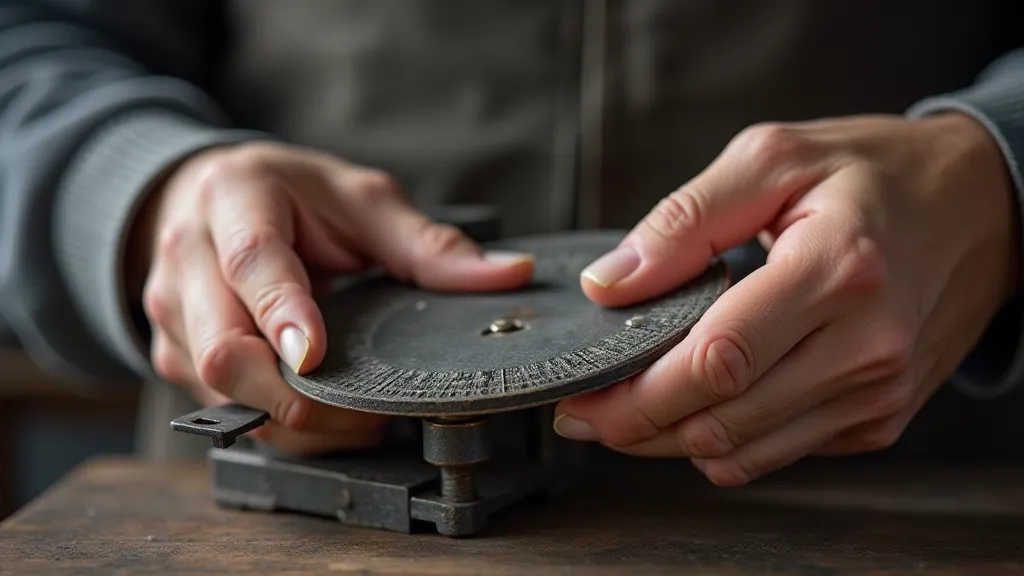 Craftsman cleaning a slide rule