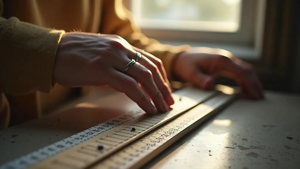 Hand Operating a Slide Rule