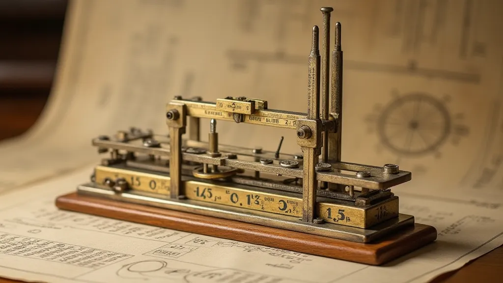 Keuffel & Esser slide rule with blueprints
