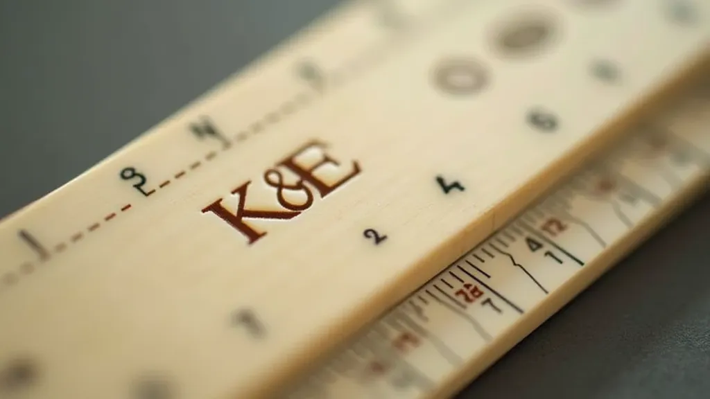 Close-up of Keuffel & Esser manufacturer markings
