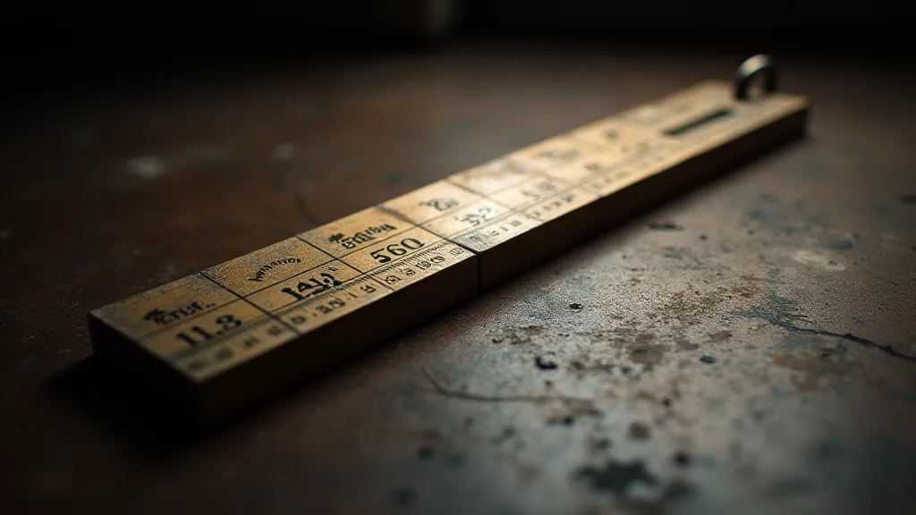 Artistic view of a vintage Pickett slide rule