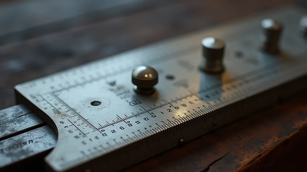 Vintage Pickett slide rule close-up