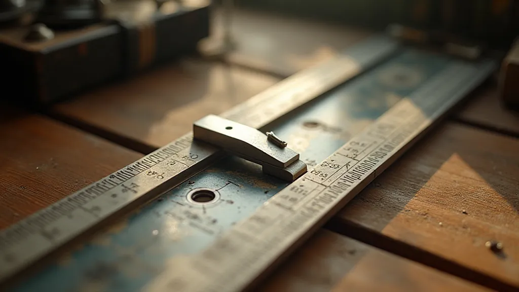 Vintage Pickett slide rule close-up