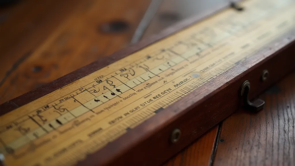 Detailed view of a Pickett Model N3 slide rule body