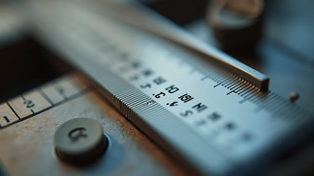 Close-up of a Pickett slide rule scale
