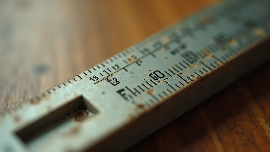 Close-up of Pickett slide rule scales