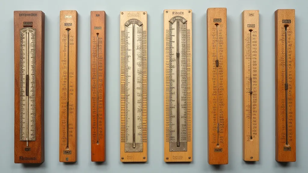 Collection of vintage slide rules