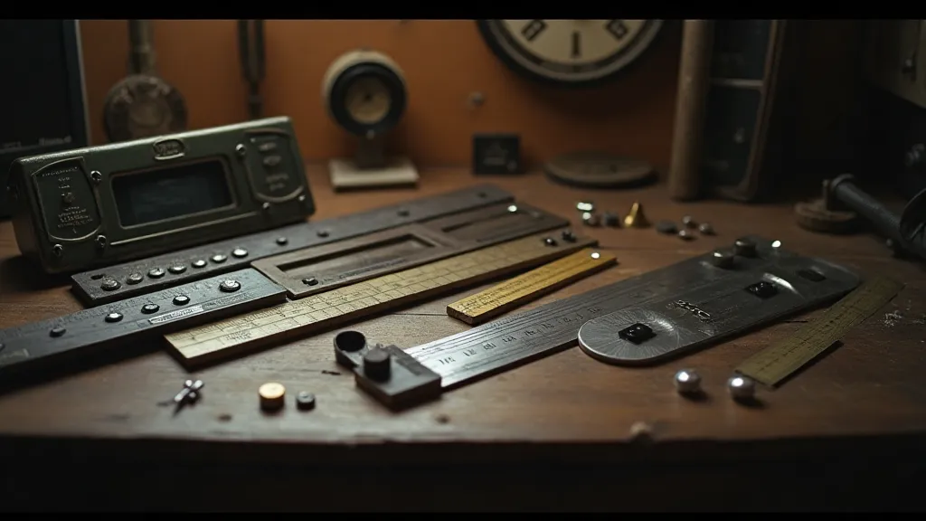 Collection of vintage slide rules