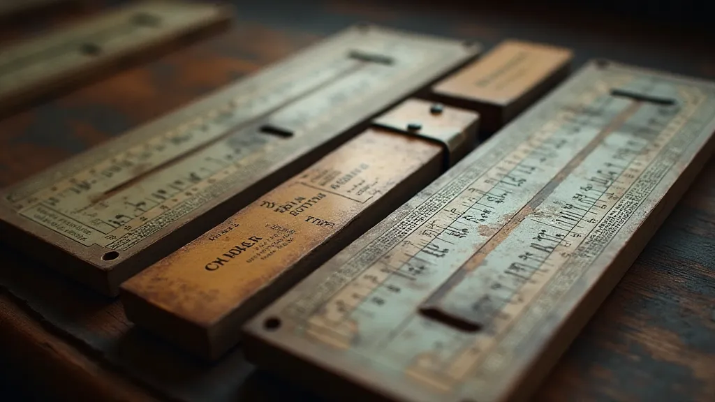 Collection of vintage slide rules