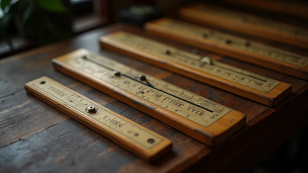 Collection of vintage slide rules