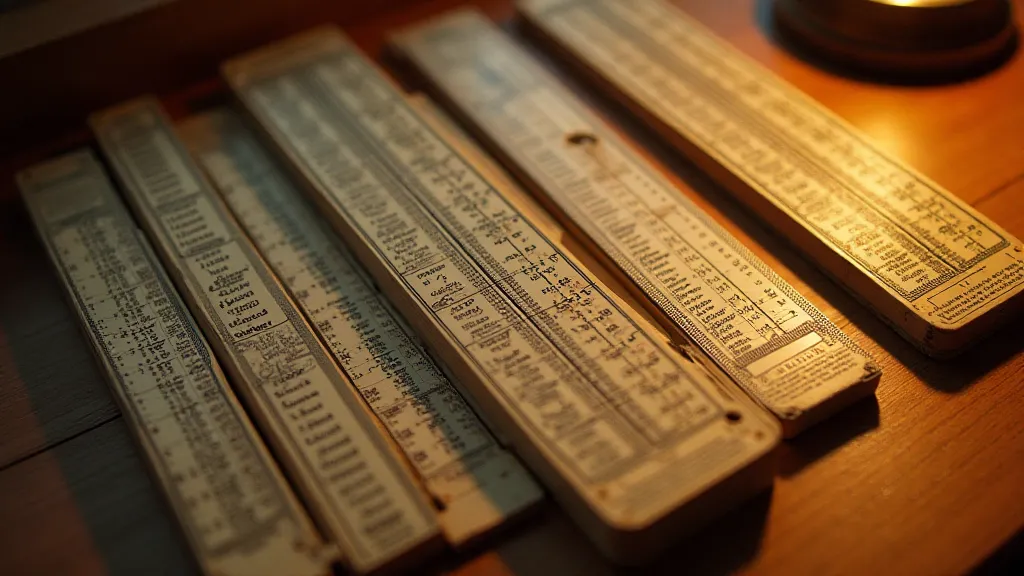 Collection of vintage slide rules