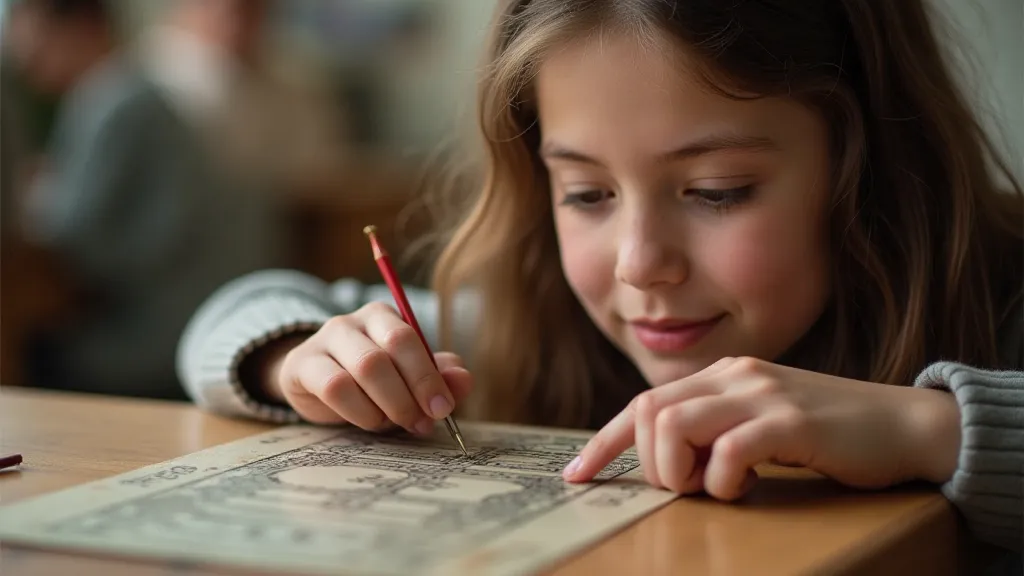 Person using a vintage slide rule