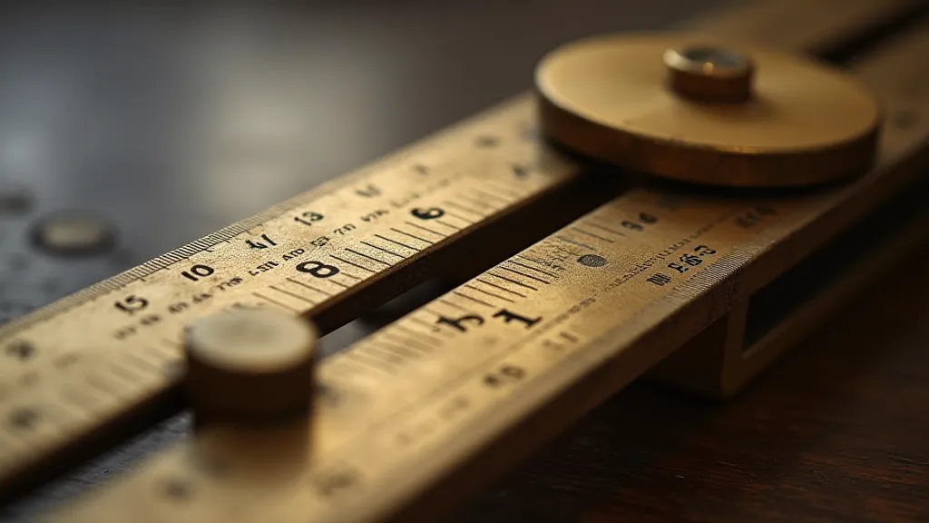 Antique triple-scale slide rule